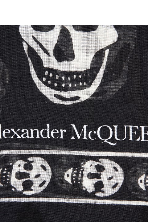 Scarves for Men Alexander McQueen Skull Print Scarf