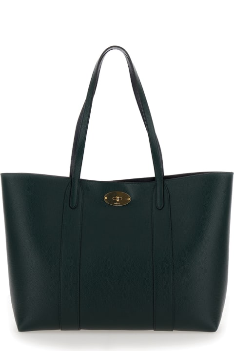 Mulberry for Women Mulberry 'bayswater Small' Green Tote Bag With Postman's Lock Closure In Leather Woman