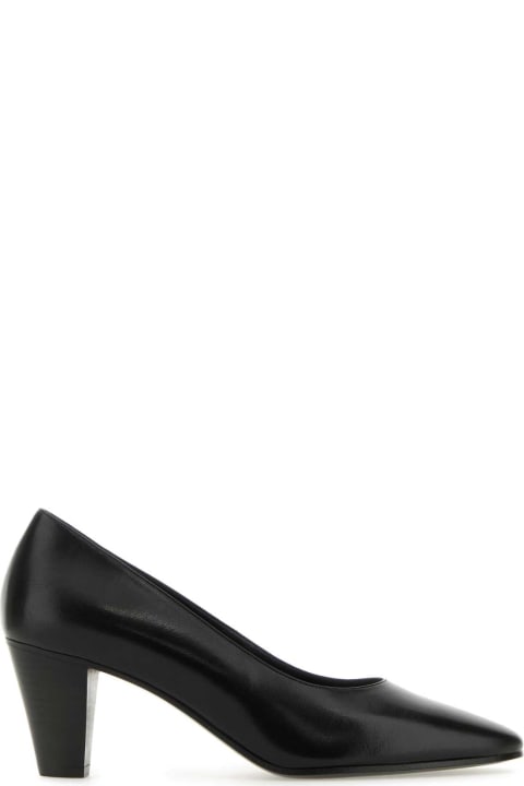 High-Heeled Shoes for Women The Row Black Leather Charlotte Pumps