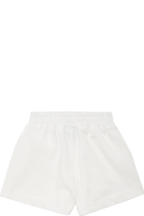 Bottoms for Girls Fendi Junior Shorts In White Sweatshirt