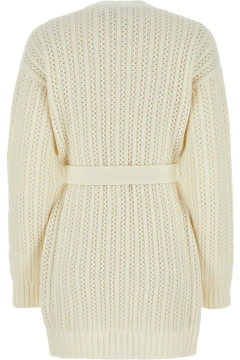 Sweaters for Women Max Mara Ivory Wool Blend Balzac Cardigan