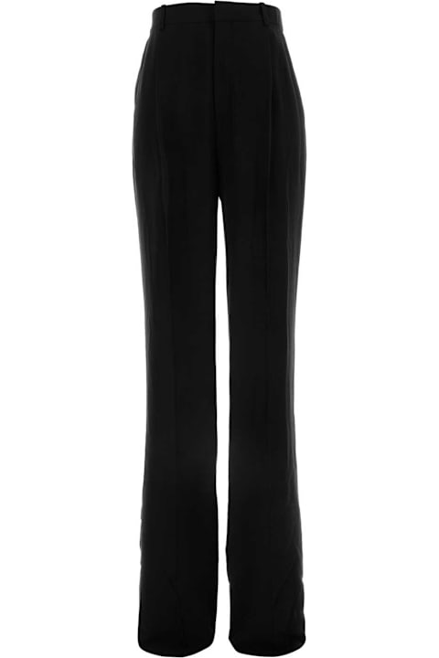 Saint Laurent الملابس لـ السيدات Saint Laurent Black Crepe Pant