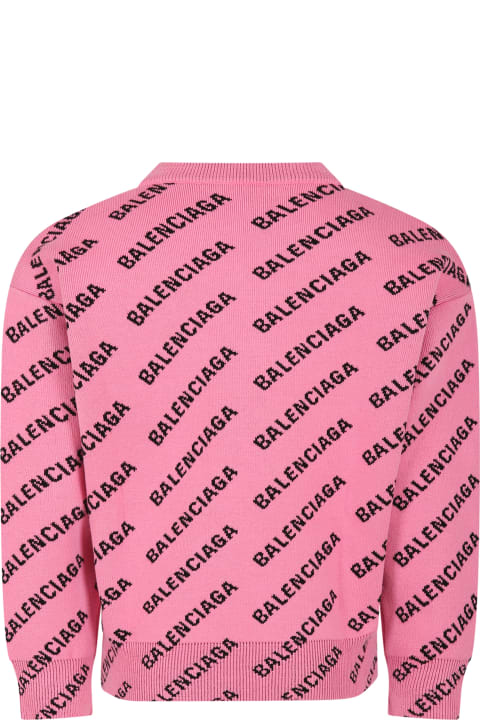 Balenciaga Sweaters & Sweatshirts for Boys Balenciaga Pink Sweater For Kids With Logo