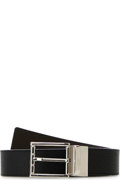 Bally Belts for Men Bally Black Leather Reversible Belt