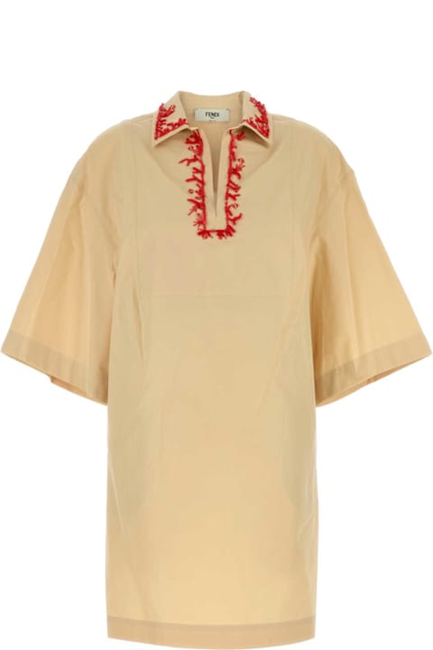 أدوات منزلية Fendi Pastel Yellow Poplin Dress