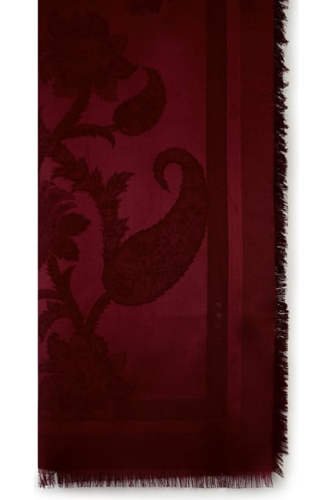 Scarves & Wraps for Women Etro Orfeo' Burgundy Silk Blend Scarf