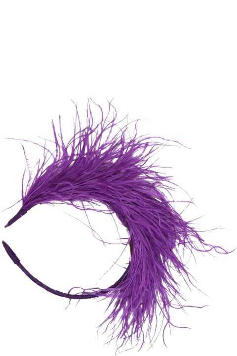 Purple Hairband For Girl With Feathers