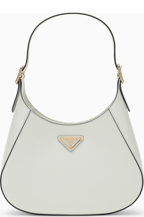 Prada for Women Prada Cleo White Leather Shoulder Bag