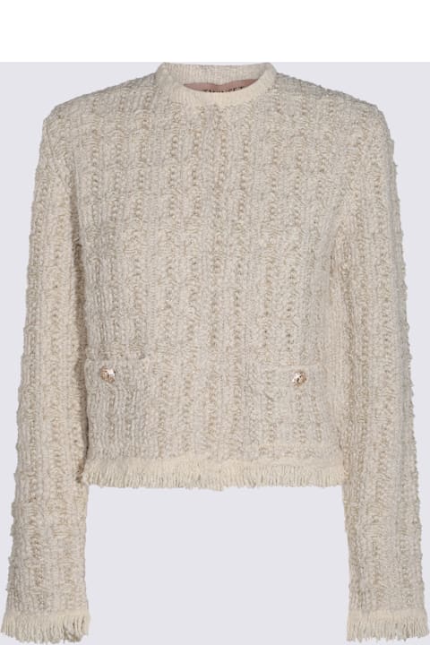 TwinSet for Women TwinSet Cream Cotton Casual Jacket