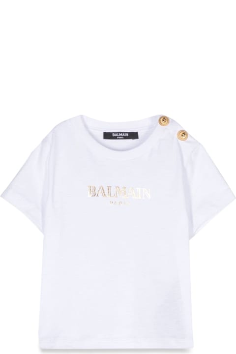 Balmain قمصان بياقة دائرية وقمصان البولو لـ رُضع أولاد Balmain T-shirt