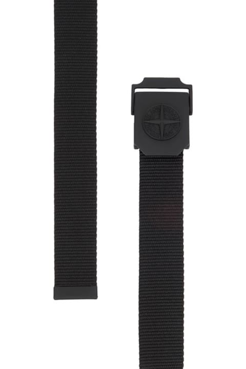 Belts for Men Stone Island Compass-badge Sliding Fastened Belt