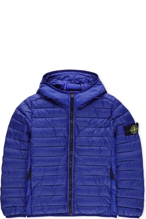 Quilted Down Jacket With Logo