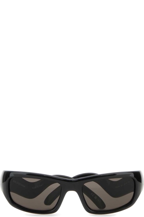 ウィメンズ新着アイテム Balenciaga Black Acetate Hamptons Rectangle Sunglasses