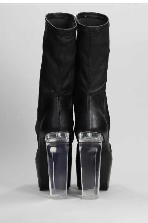 Rick Owens Minimal Gril Stretch High Heels Ankle Boots