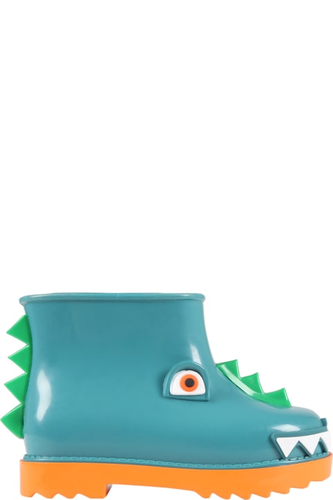Multicolor Boots For Boy With Dinosaur