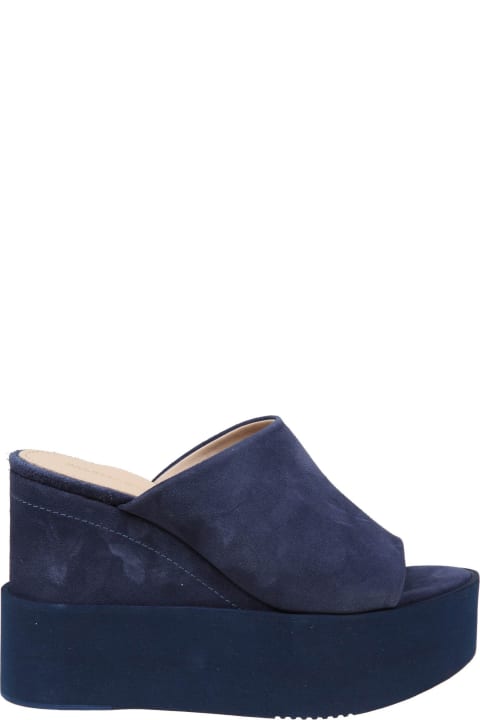 Paloma Barceló Shoes for Women Paloma Barceló Gin Mules In Blue Suede