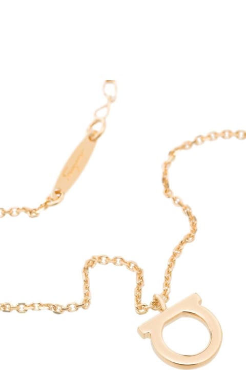 Ferragamo for Women Ferragamo Gold-colored Necklace With Gancini Charm In Brass Woman