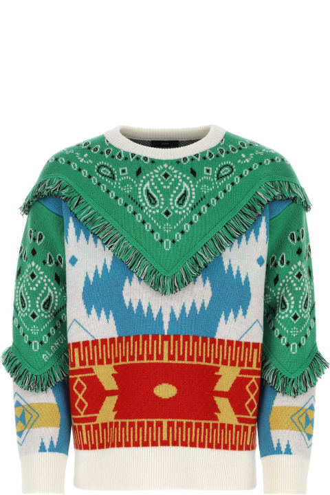 Alanui for Men Alanui Embroidered Wool Icon Sweater