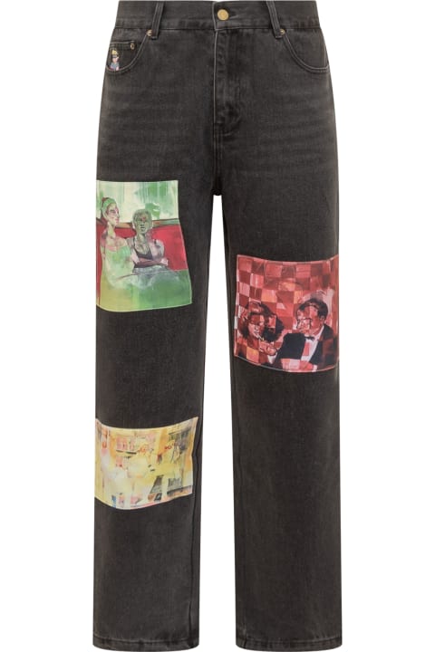 Paintings Patched Jeans