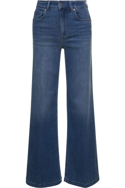 Jeans for Women Liu-Jo Blue Denim Mid-rise Flared Jeans In Cotton Woman