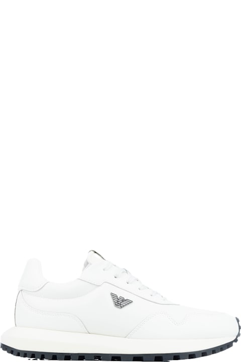 Emporio Armani أحذية لـ القسم الرجالي Emporio Armani Sustainability Values Lace-up Sneakers