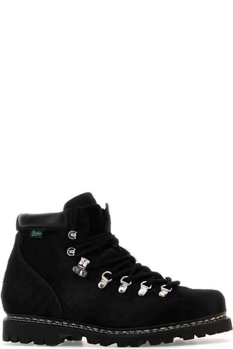 Junya Watanabe Black Calf Hair Junya Watanabe X Paraboot Ankle Boots