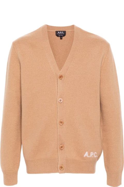 Homeware A.P.C. A.p.c. Sweater Camel Brown Virgin Wool