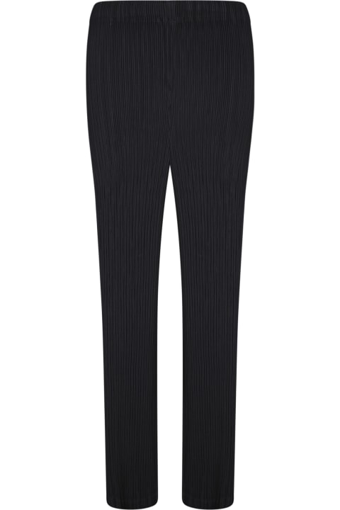 Issey Miyake Pants & Shorts for Women Issey Miyake Pleated Black Straight Trousers