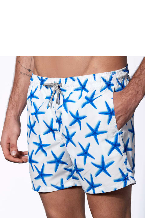 Fashion for Men MC2 Saint Barth Starfishes Mid-length Swim Shorts
