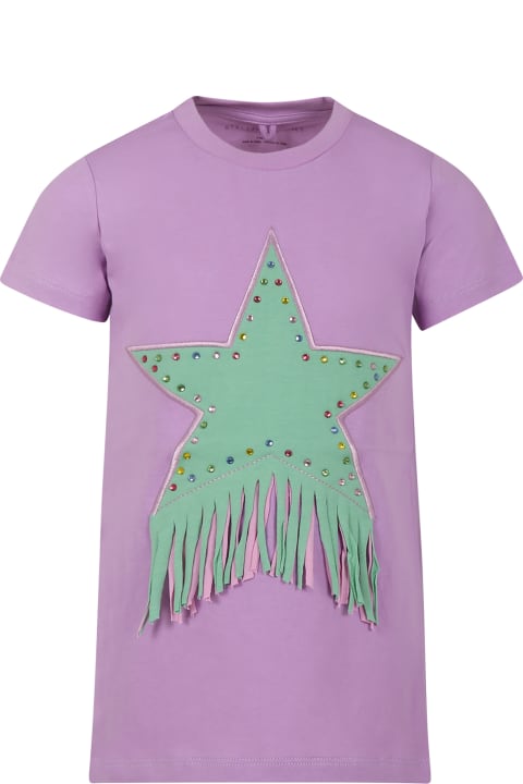 Homeware Stella McCartney Kids Purple Dress For Girl With Star
