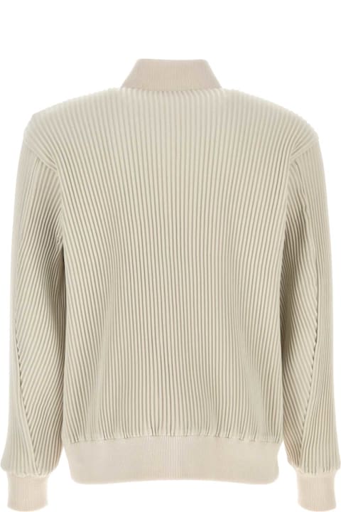 Homme Plissé Issey Miyake for Men Homme Plissé Issey Miyake Ivory Polyester Bomber Jacket