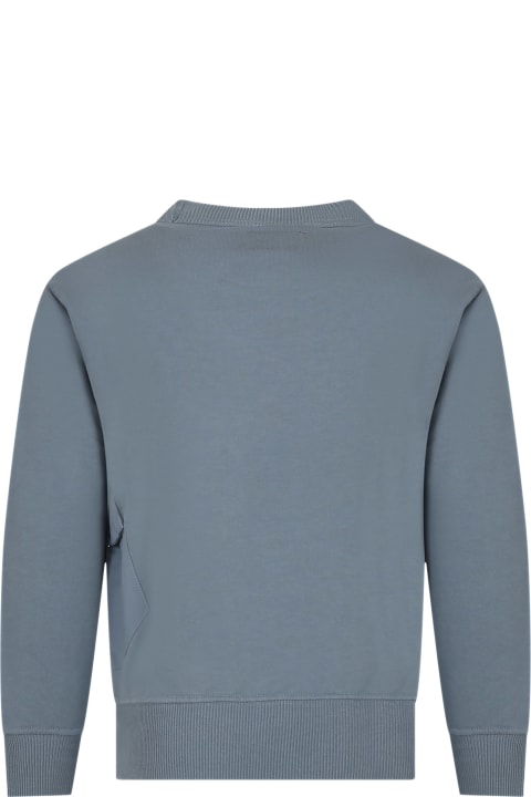 Sweaters & Sweatshirts for Boys C.P. Company Undersixteen Gray Sweatshirt For Boy With Logo