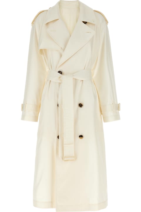 Clothing Sale for Women Burberry Long Silk Trench Coat