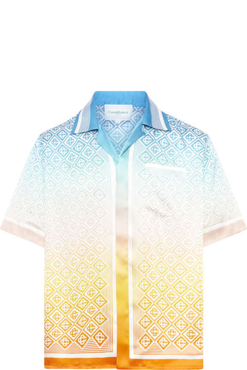 Casablanca Shirts for Men Casablanca Cuban Collar Short Sleeve Shirt