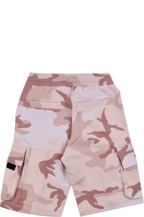 Cargo Shorts With Camouflage Print
