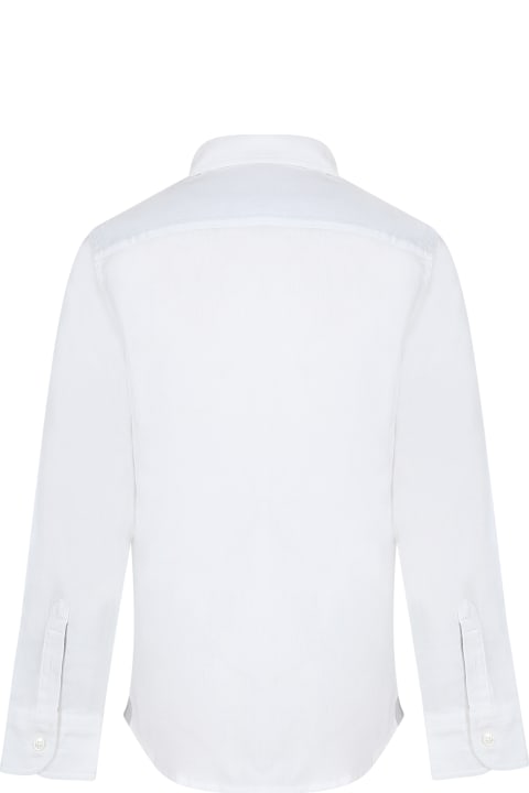 White Shirt For Boy With Logo