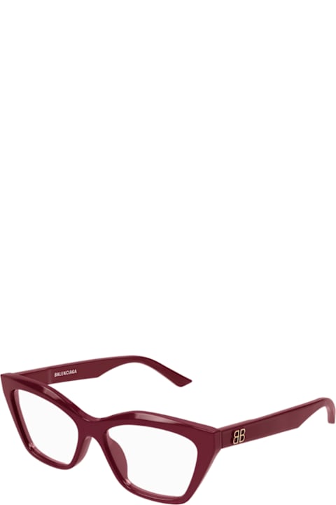 Eyewear for Women Balenciaga Eyewear Balenciaga Bb0342o Linea Everyday 010 Red Glasses