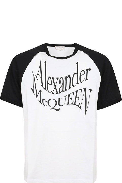 Alexander McQueen Topwear for Men Alexander McQueen Logo Printed Crewneck T-shirt