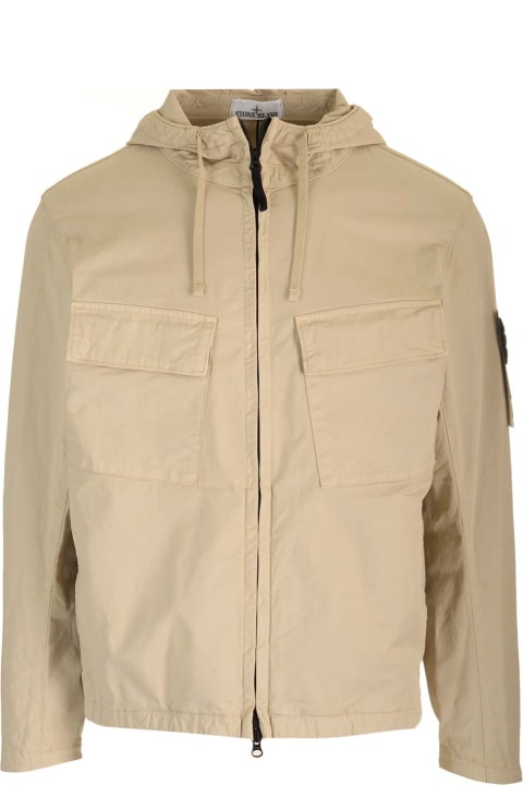 Stone Island Coats & Jackets for Men Stone Island Supima Cotton Twill Stretch-tc Jacket