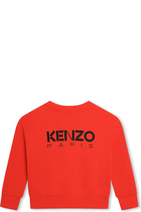 Sweaters & Sweatshirts for Girls Kenzo Kids Felpa Con Stampa