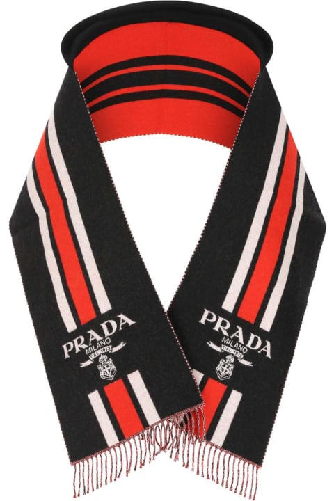 Prada Scarves & Wraps for Women Prada Embroidered Wool Scarf