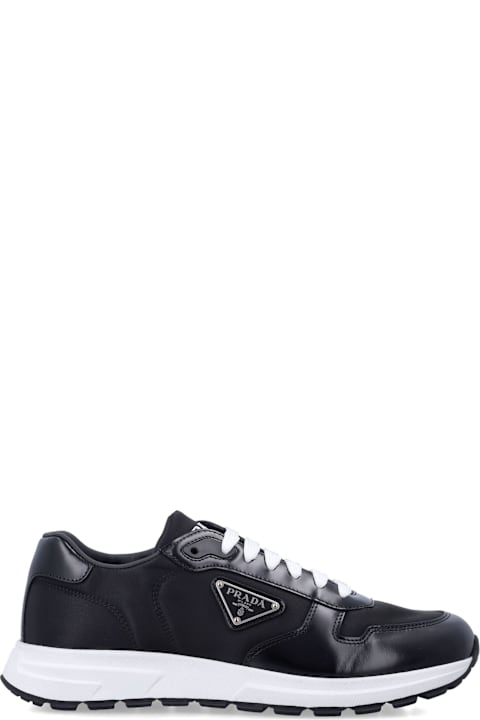 Homeware Prada Nylon And Leather Prada Sneakers