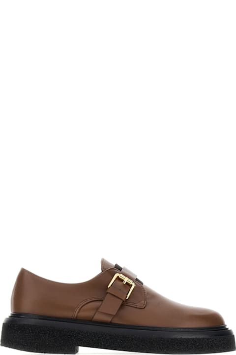 خصم على السيدات Max Mara Brown Leather Monk Strap Buckle Shoes