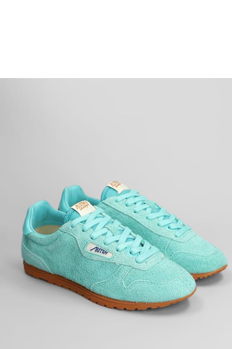 Autry Sneakers for Women Autry Windspin Sneakers In Green Suede
