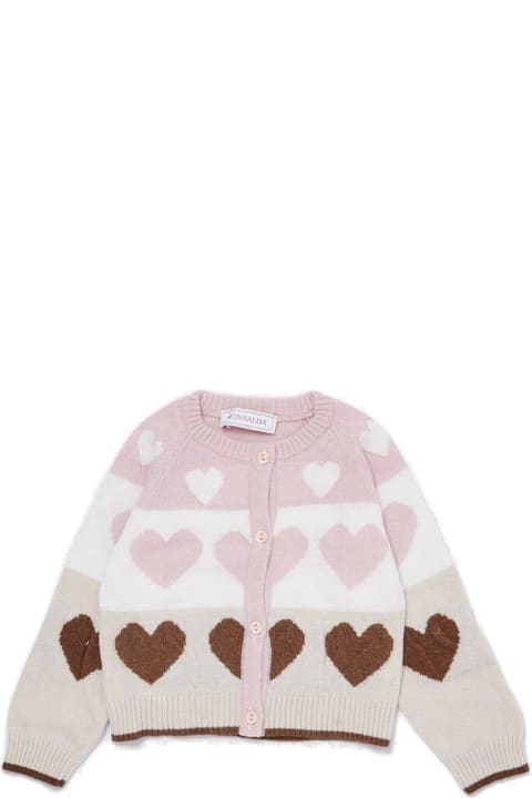 Monnalisa Sweaters & Sweatshirts for Baby Girls Monnalisa Super-soft Hearts Cardigan