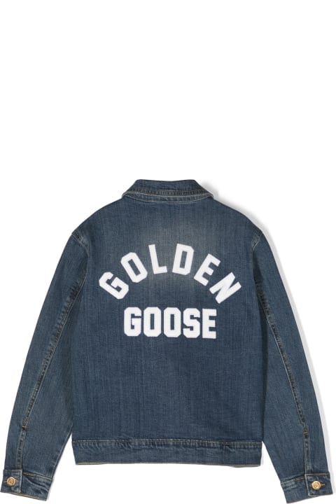 Topwear for Girls Golden Goose Giacca Denim Con Applicazione
