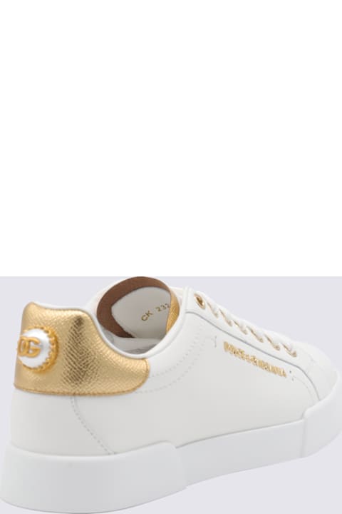 Dolce & Gabbana for Women Dolce & Gabbana White Leather Sneakers