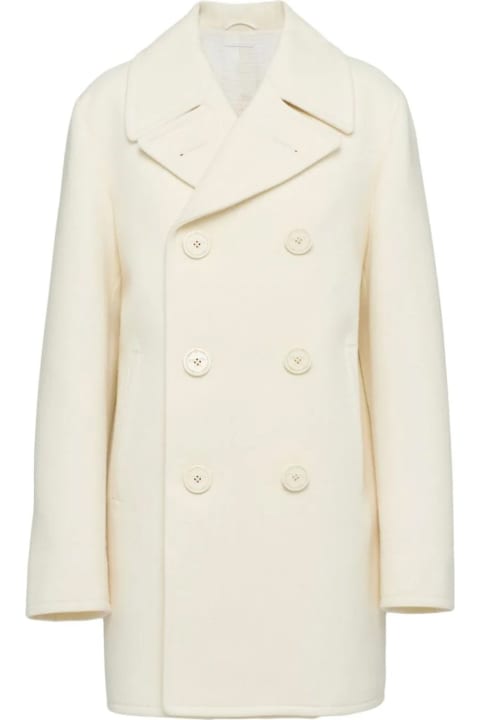 ウィメンズ Pradaのコート＆ジャケット Prada Double-breasted Wool Coat