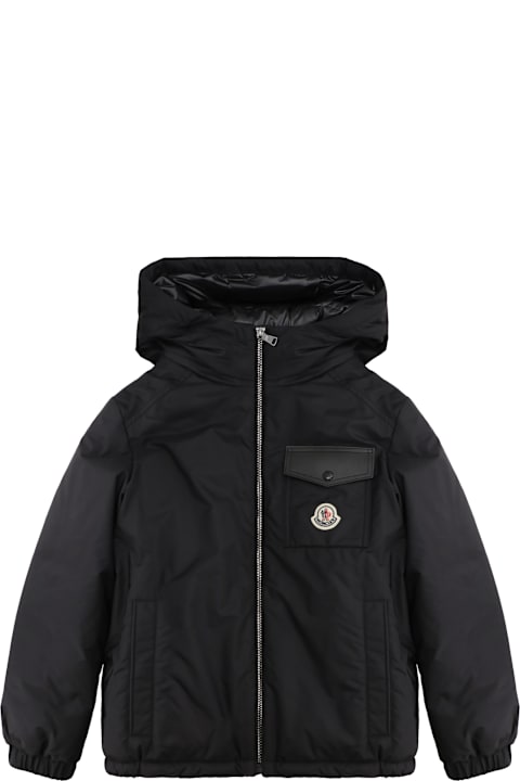 Moncler for Boys Moncler Gershom Hooded Nylon Jacket