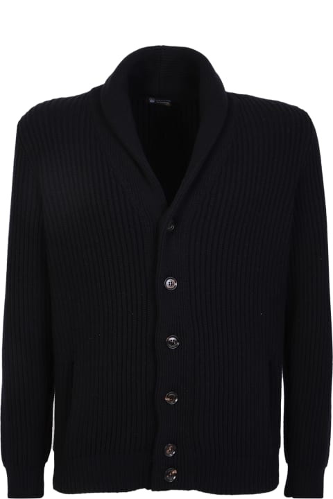 Colombo Sweaters for Men Colombo Colombo Black Cashmere Cardigan